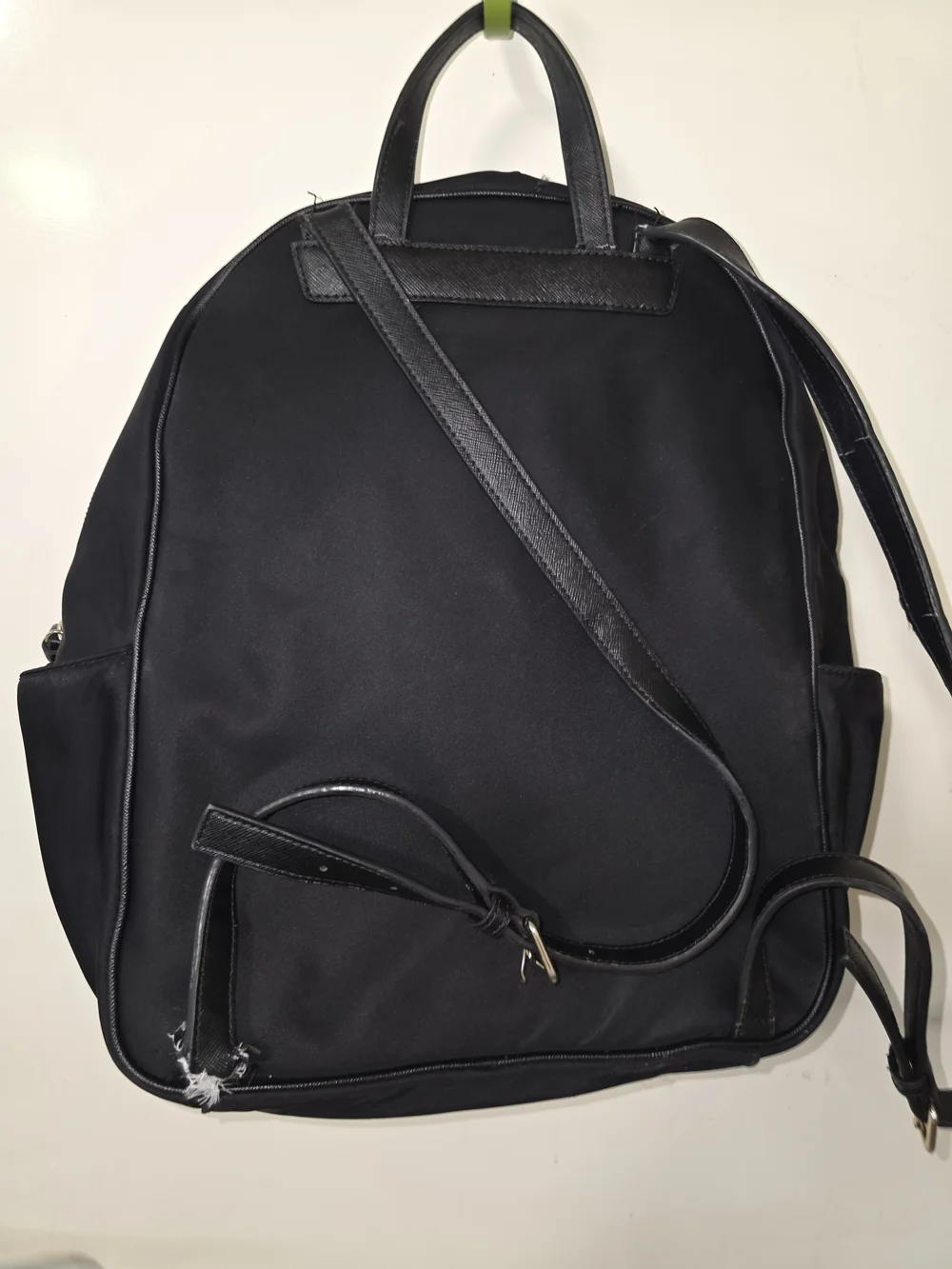 Free With Bundle Damaged* kate spade Black Nylon Zip-Front Backpack